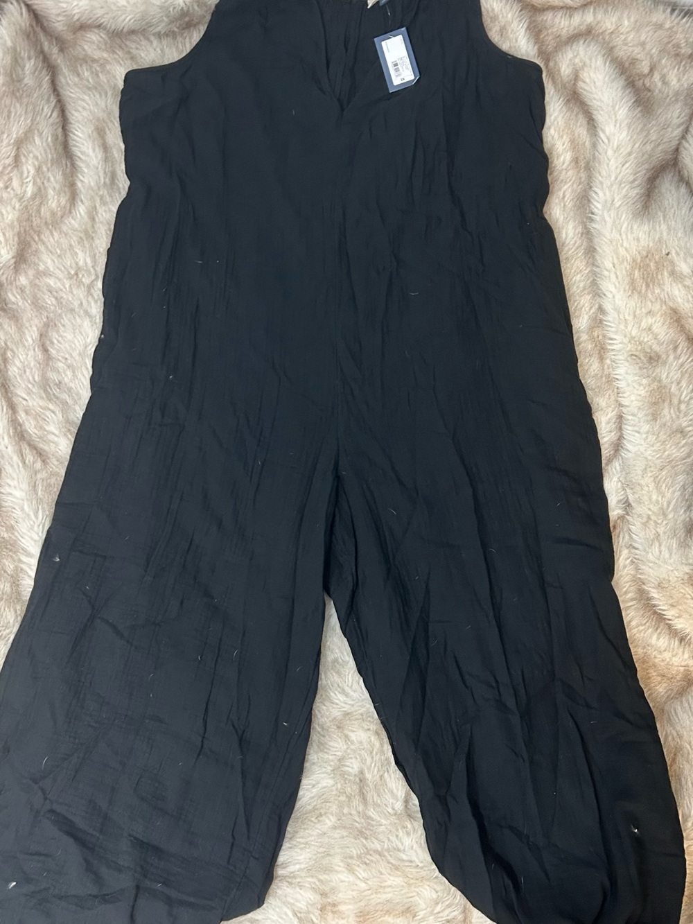 Target Black Sleeveless V-Neck Wide-Leg Jumpsuit